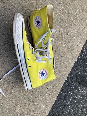 Converse Yellow High-Top Sneakers Size 11